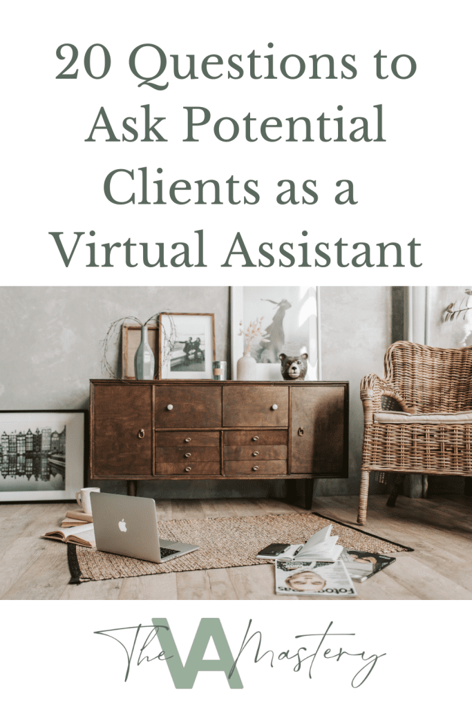 20 questions to ask potential clients as a virtual assistant